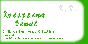 krisztina vendl business card